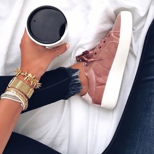 Pink Velvet Sneaks
